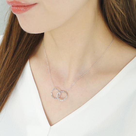 Pt950 K18YG Pt950&K18YG 0.29ct ダイヤモンド リング ネックレス  プラチナ 18金 ゴールド ダイア ギフト ダブルリング コンビ お守り CSN00206の画像