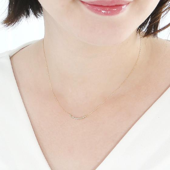 k18YG ダイヤモンドラインネックレス Classic CHESS（クラシックチェス） K18YG 0.15ct ダイヤモンド ライン