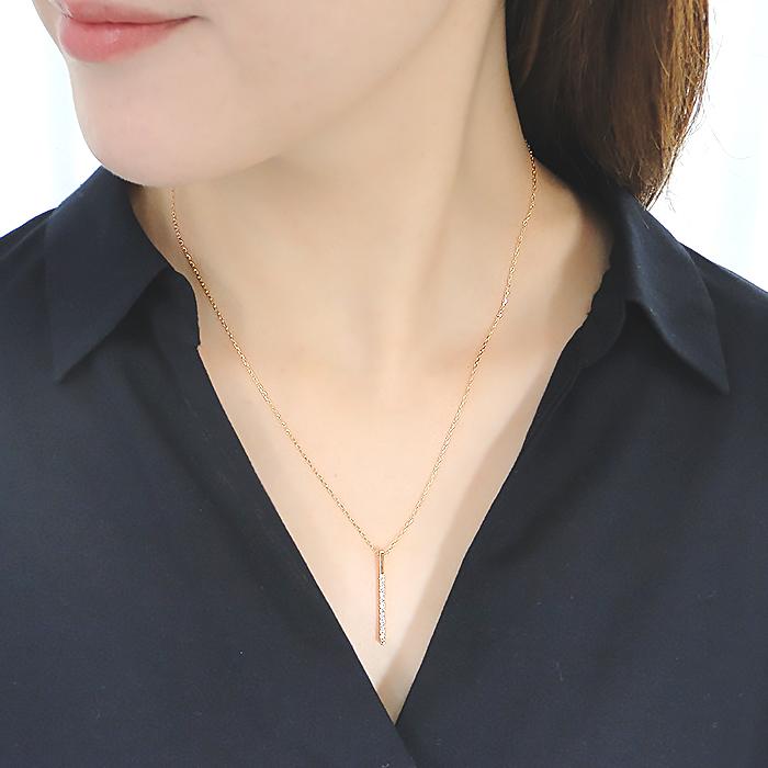 k18YG ダイヤモンドラインネックレス 0.3ct】K18YG ダイヤモンド ラインネックレス | 山梨県昭和町