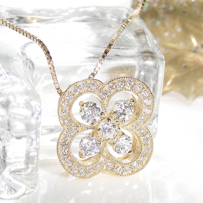 ダイヤモンドネックレスWG K10YG/WG コンビカラー ダイヤモンド ネックレス（036686） ｜ women