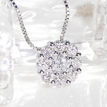 Pt900 ダイヤモンドネックレス Classic CHESS ダイヤモンド ネックレス 0.5ct pt900 プラチナ