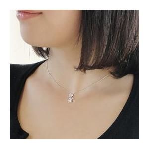 K18WG ダイヤモンド パヴェ ペンダント 0.2ct ねこ モチーフ csn0086-18の画像