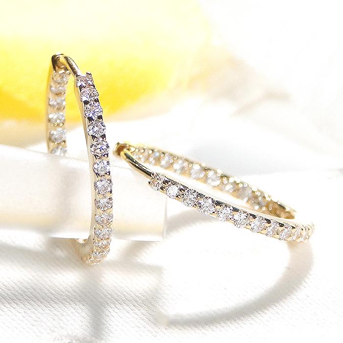 Classic CHESS ピアス ダイヤモンド レディース イエローゴールド K18