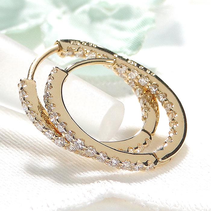 Classic CHESS ピアス ダイヤモンド レディース イエローゴールド K18