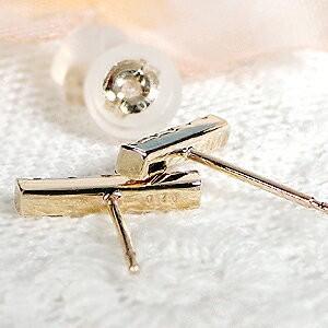 Classic CHESS K18YG 0.2ct ダイヤモンドバーピアス 18金 K18 Classic CHESS K18YG 0.2ct ダイヤモンドバーピアス 18金 K18
