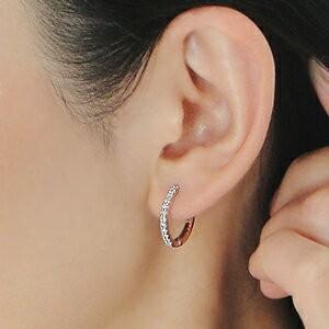 aatantan　pt900 合計0.30ct フープピアス Pt900 0.30ct ダイヤモンド フープピアス ダイヤ ジュエリー