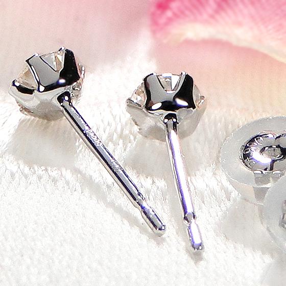 Classic CHESS プラチナ Pt900 0.36ct ダイヤモンド 一粒 ピアス