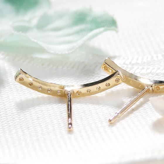 K18WG 合計0.1ct ダイヤモンド　ピアス Amazon.co.jp: K18WG 0.1ctシャンパンダイヤモンドピアス