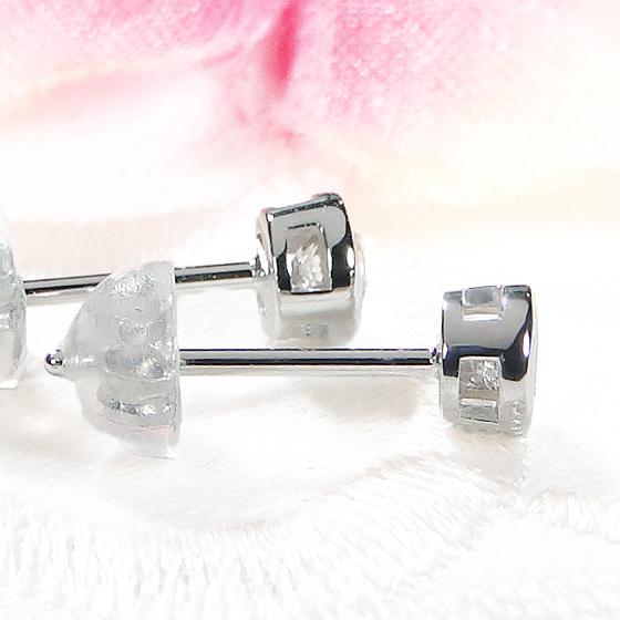 Classic CHESS PT900 0.2ct 覆輪 フクリン ダイヤモンド ピアス Classic CHESS PT900 0.2ct 覆輪 フクリン ダイヤモンド ピアス