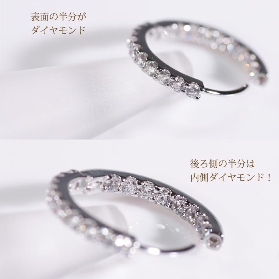 Classic CHESS K18WG 0.7ct ダイヤモンド 中折れ フープ ピアス