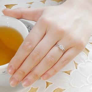 指輪 リング ダイヤモンド プラチナ ツイスト フラワー プレゼント 誕生日 クリスマス pt900 4石 0.3ct 0.3カラット csr0087-pt | Classic CHESS | 02