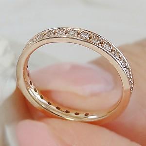 K18　PG ダイヤモンド　エタニティリング　0.3 K18PG【0.3ct】ダイヤモンド エタニティリング 送料無料 リング