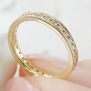 K18YG リング 12号 ダイヤモンド0.3ct 18金イエローゴールド Classic CHESS ダイヤモンド 0.3ctイエローゴールド エタニティ