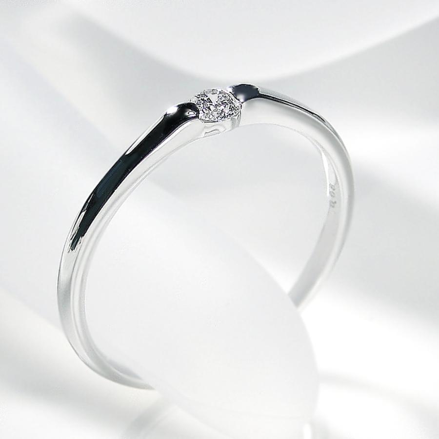 pt900 0.1ct 一粒 ダイヤモンド リング ダイヤモンド 一粒 0.1カラット シンプル 重ね付け ギフト 誕生日 ひと粒 1粒 ダイヤ pt900 おすすめ csr0106の画像