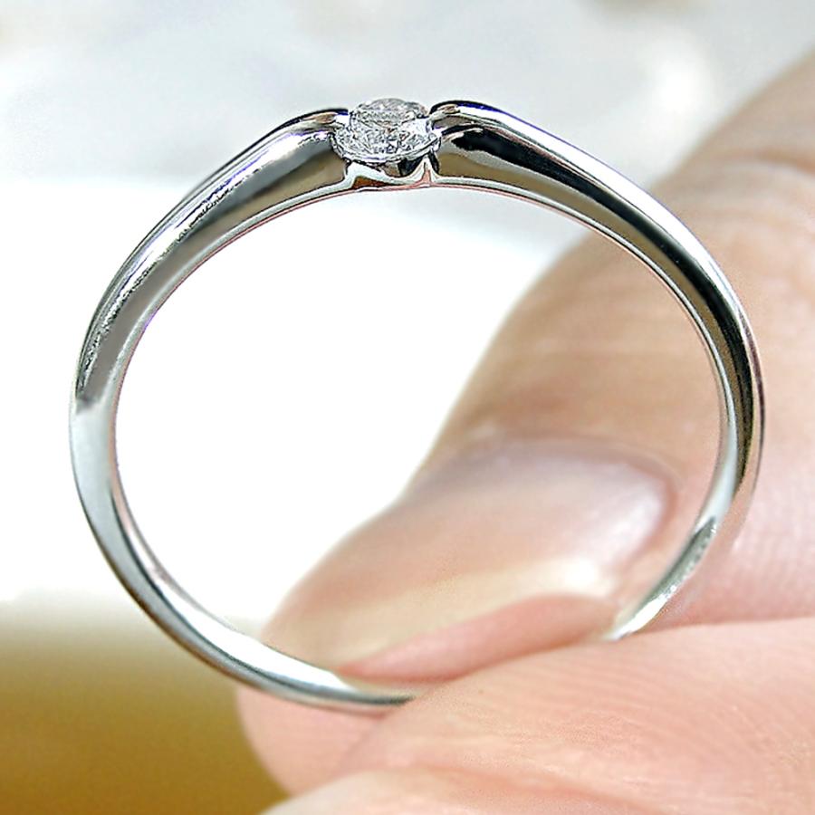pt900 0.1ct 一粒 ダイヤモンド リング ダイヤモンド 一粒 0.1カラット シンプル 重ね付け ギフト 誕生日 ひと粒 1粒 ダイヤ pt900 おすすめ csr0106の画像