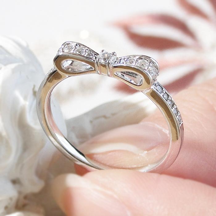 pt900 ダイヤモンド ハッピー リボン リング【0.2ct】指輪 レディース ダイヤモンド リング リボンリング プラチナ pt900 0.2ct ダイヤリング クラシックチェス | Classic CHESS | 02