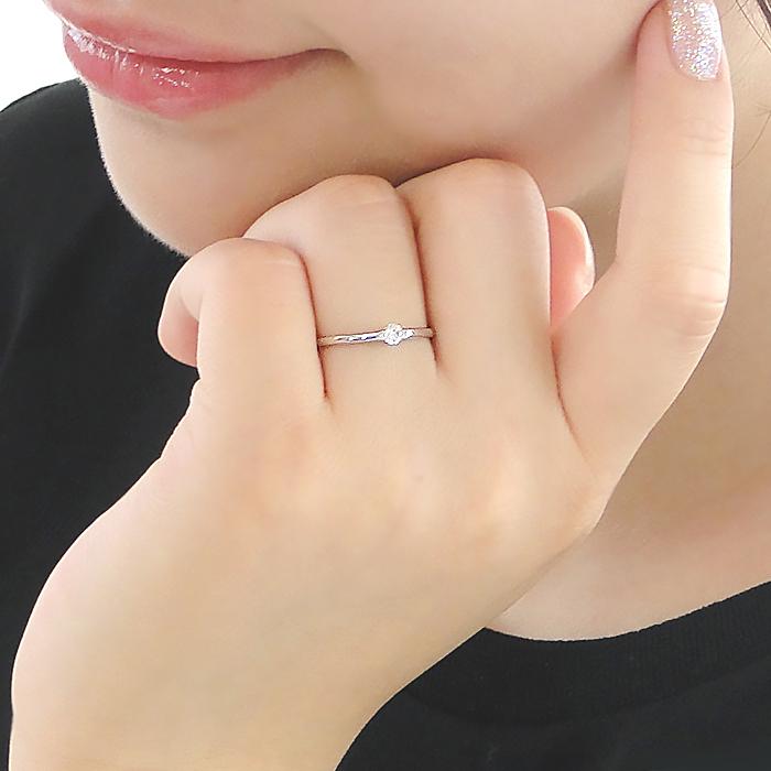 pt900 一粒ダイヤモンド リング 指輪 　0.08ct　ダイヤモンド リング ハードプラチナ使用　プラチナ  指輪の画像
