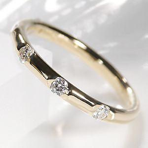 指輪　レディース　ダイヤモンド リング エタニティ　K18YG ドット ゴールド 0.25ct CSR0146-18Yの画像