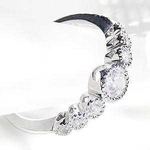 プラチナ 0.3カラット ミル打ち アンティーク エタニティ リング 送料無料 PT プラチナ  ハーフエタ PT900 上品 プレゼント 結婚 記念 クラシックチェス | Classic CHESS | 03