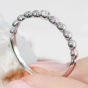 プラチナ ダイヤモンド 一粒 リング 送料無料 指輪 ダイヤ シンプル 細身 重ねづけ ダイア pt900 ドット 1粒 SIクラス 0.02ct 人気 PT CSR0166-pt | Classic CHESS | 03