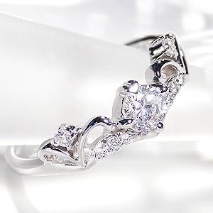 ティアラ ダイヤモンド リング 送料無料 指輪 ダイヤ 王冠 指輪 プラチナ pt950 0.38カラット 0.38ct SI2 クラウン 上品 プリンセス クラシックチェスの画像