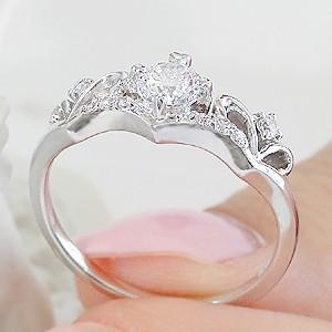 ティアラ ダイヤモンド リング 送料無料 指輪 ダイヤ 王冠 指輪 プラチナ pt950 0.38カラット 0.38ct SI2 クラウン 上品 プリンセス クラシックチェスの画像