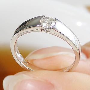 Classic CHESS プラチナ ダイヤモンド リング 一粒 送料無料