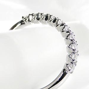 プラチナ 0.5カラット プラチナ ダイヤモンド リング 指輪 0.5ct テンダイヤモンド テンダイヤ pt900 エタニティ 重ねづけ 10石 10粒 10周年 クラシックチェスの画像
