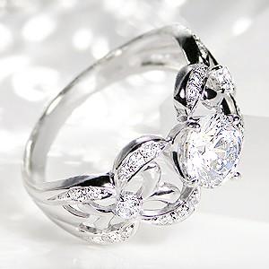 pt950.  1ct  ダイヤリング ラボグロウン ダイヤモンド プラチナ Pt950 1ct リング
