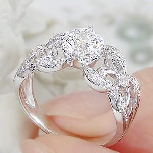 pt950.  1ct  ダイヤリング ラボグロウン ダイヤモンド プラチナ Pt950 1ct リング