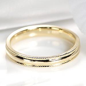 イエローゴールド ゴールド ミル打ち リング 指輪 ミルライン マリッジ ブライダル アンティーク クラシック  K18 YG 送料無料  シンプル 重ねづけ CSR0217-18Y | Classic CHESS | 01