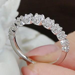 0.3カラット プラチナ エタニティ リング ダイヤモンド  送料無料 pt900 ダイヤ 指輪  エタ 0.3ct グラデーション SIクラス 重ね付け シンプル 定番 CSR0219-pt | Classic CHESS | 03