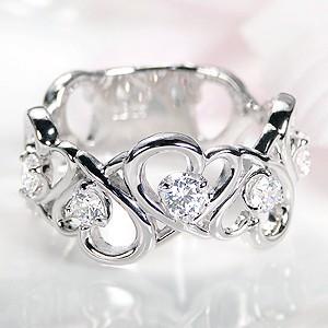 ダイヤモンド オープンハート リング ハート 送料無料 プラチナ 指輪 ダイヤ 可愛い 0.5カラット pt900 0.5ct 人気 おすすめ ダイア プレゼント CSR0225-pt | Classic CHESS