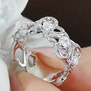 ダイヤモンド オープンハート リング ハート 送料無料 プラチナ 指輪 ダイヤ 可愛い 0.5カラット pt900 0.5ct 人気 おすすめ ダイア プレゼント CSR0225-pt | Classic CHESS | 03