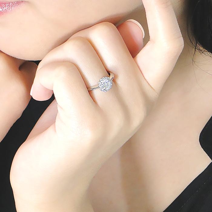 PT950 リング ダイヤモンド  一粒 レディース プラチナ 大粒 クリスマス プレゼント 0.64ct  SI2 GOODカット クラシックチェス CSR0228 | Classic CHESS | 02