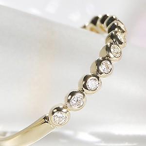イエローゴールド ダイヤモンド エタニティ リング ダイヤ 送料無料  K18 YG ハーフエタ 0.2ct テンダイヤモンド 10粒 10石 記念日 結婚 18金 CSR0236-18y | Classic CHESS | 01
