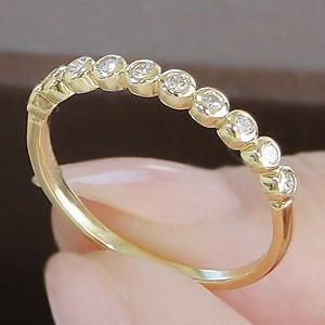 イエローゴールド ダイヤモンド エタニティ リング ダイヤ 送料無料  K18 YG ハーフエタ 0.2ct テンダイヤモンド 10粒 10石 記念日 結婚 18金 CSR0236-18y | Classic CHESS | 03