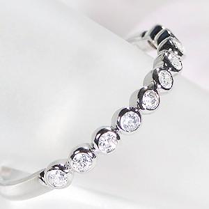 プラチナ エタニティ リング ダイヤモンド 指輪 Pt900  ハーフエタニティ 0.2ct 0.2カラット テンダイヤモンド 10粒 10石 送料無料 記念 CSR0236-ptの画像