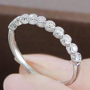 プラチナ エタニティ リング ダイヤモンド 指輪 Pt900  ハーフエタニティ 0.2ct 0.2カラット テンダイヤモンド 10粒 10石 送料無料 記念 CSR0236-ptの画像