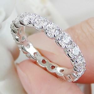 指輪 リング ダイヤモンド プラチナ レディース フルエタニティエタニティpt950 2ctUP 結婚 マリッジ プレゼント 誕生日 クリスマス2カラット 2ct CSR0243-pt
