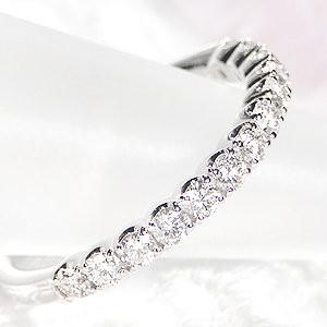 プラチナ 0.5カラット ダイヤモンドエタニティ リング 指輪 プラチナ PT950 0.5ct ダイヤ ハーフエタニティ シンプル 可愛い 重ねづけ CSR0254-pt