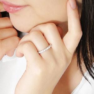 プラチナ 0.5カラット ダイヤモンドエタニティ リング 指輪 プラチナ PT950 0.5ct ダイヤ ハーフエタニティ シンプル 可愛い 重ねづけ CSR0254-pt
