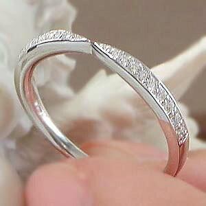 ダイヤモンド リング ハーフエタニティ プラチナ950 プラチナ PT950 0.12ct シンプル SIクラス 結婚 婚約 人気 可愛い 指輪 CSR0275-ptの画像