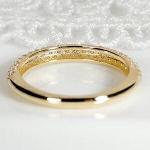 ダイヤ パヴェリング ダイヤ エタニティ ダイヤ ダイア K18YG イエローゴールド ダイヤモンド パヴェ リング 0.5ct SI-GOOD pave 重ね着け CSR0287-18Yの画像