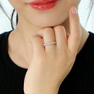 ダイヤ パヴェリング ダイヤ エタニティ ダイヤ ダイア K18PG ピンクゴールド ダイヤモンド パヴェ リング 0.5ct SI-GOOD pave 重ね着け CSR0288-18Pの画像