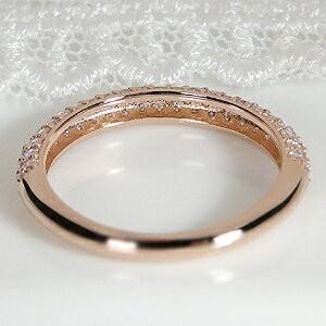 ダイヤ パヴェリング ダイヤ エタニティ ダイヤ ダイア K18PG ピンクゴールド ダイヤモンド パヴェ リング 0.5ct SI-GOOD pave 重ね着け CSR0288-18Pの画像