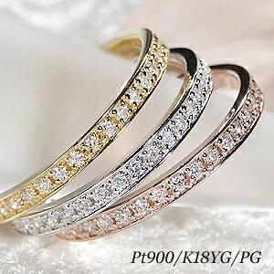 ダイヤモンド リング ハーフエタニティ pt900 プラチナ 0.15ct 細身 可愛い 人気 ダイヤモンドエタニティ 重ね着け CSR0293-Pt｜classicchess｜05