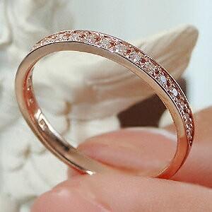 ダイヤモンド リング ハーフエタニティ K18PG  ピンクゴールド  0.15ct 細身 可愛い 人気 ダイヤモンドエタニティ 重ね着け CSR0295-18p | Classic CHESS | 03