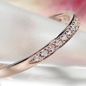 ダイヤモンド リング ハーフエタニティ K18PG  ピンクゴールド  0.15ct 細身 可愛い 人気 ダイヤモンドエタニティ 重ね着け CSR0295-18p | Classic CHESS | 05