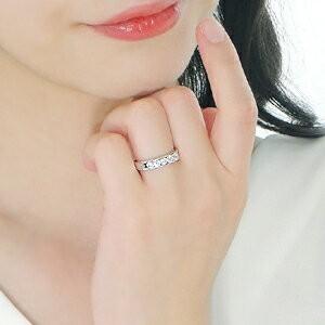 pt950 レール留め ダイヤモンド エタニティ リング 0.5ct プラチナ ダイヤ リング フチあり 指輪 ギフト プレゼント 結婚指輪 ブライダル CSR0312-PTの画像